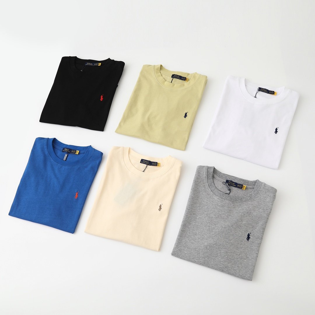Polo Ralph Lauren / Ralph Lauren summer new solid color pony embroidered round neck short sleeve T-shirt