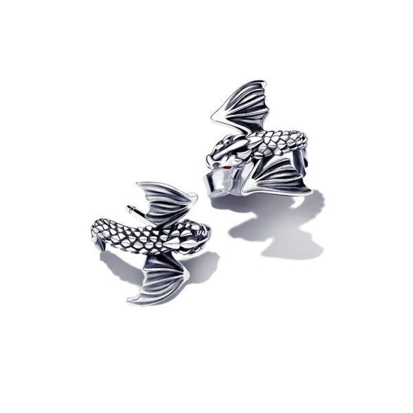 Pandora Game of Thrones series curly-tailed dragon shape earrings
