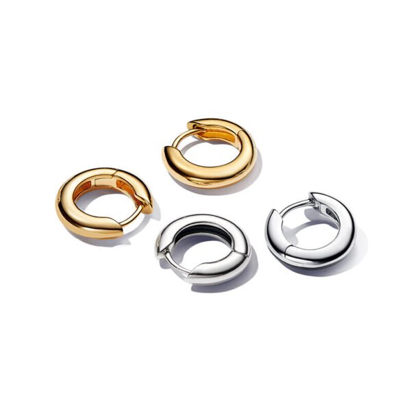 [New] Twin round earrings silver closed earrings classic simple and versatile happy birthday to girlfriend
