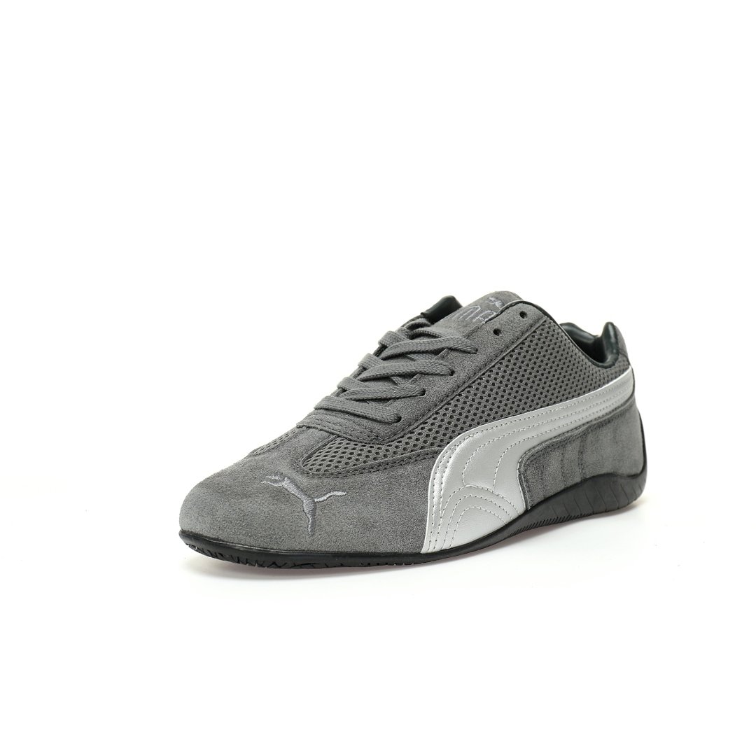 puma  speed og sd "dark greysier" extreme racing series low-top German training style stitching retro all-match leisure sports racing shoes "fur dark grey silver"