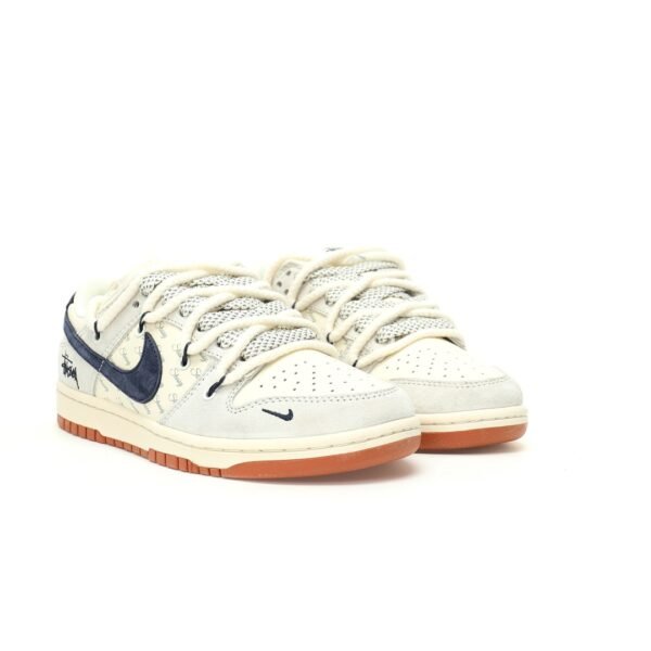 nike American original street fashion brand - x sb dunk low retro lot"" dunk series low-top casual sports skateboard shoes "joint beige dark blue embroidery rope"