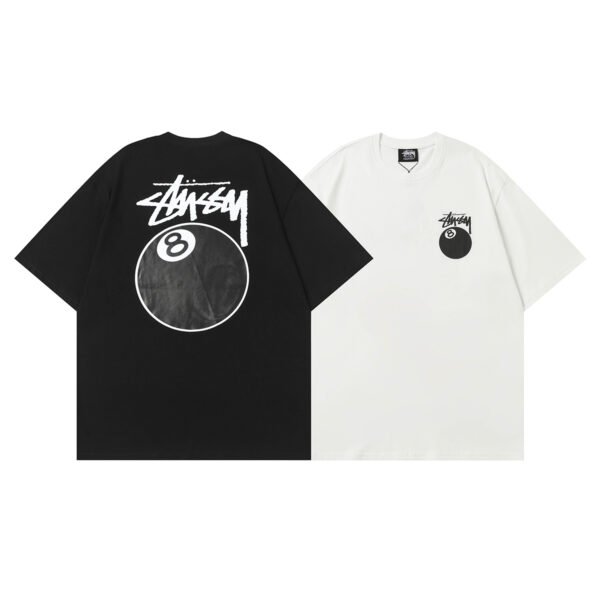 Stussy American trendy brand loose-fitting short-sleeved T-shirt series summer series ribbed neckline  D06
