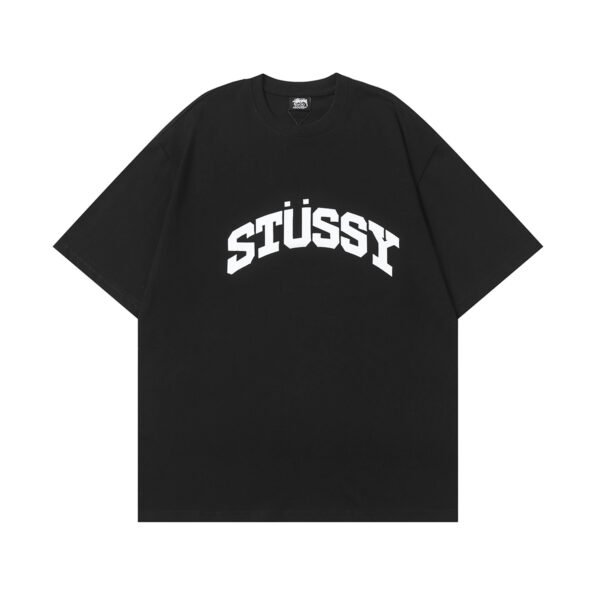Stussy American trendy brand loose-fitting short-sleeved T-shirt series summer series ribbed neckline  D03