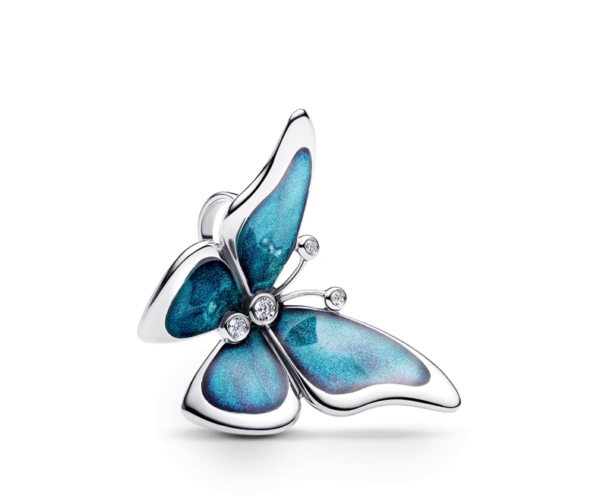PANDORA [New] Dream Chasing Blue Butterfly Oversized Charm Dream Transformation Power