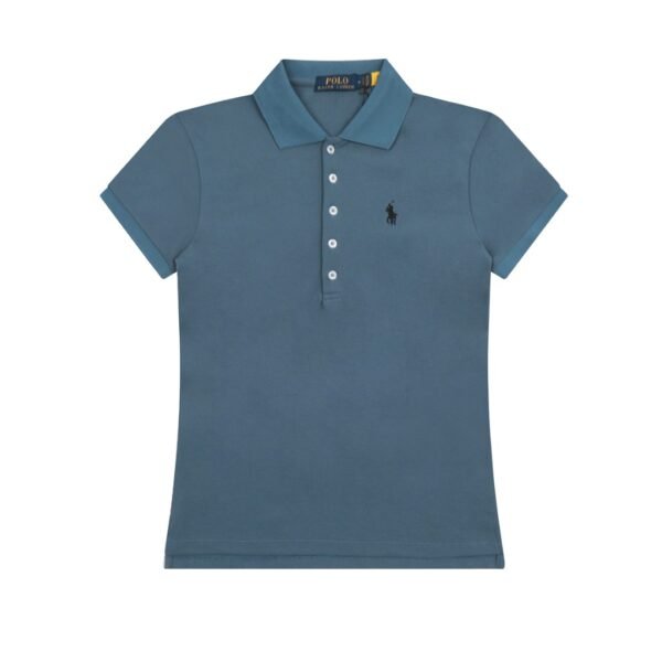 Ralph Lauren classic pony embroidered lapel women's slim fit POLO short sleeve