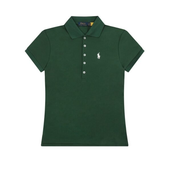 Ralph Lauren classic pony embroidered lapel women's slim fit POLO short sleeve