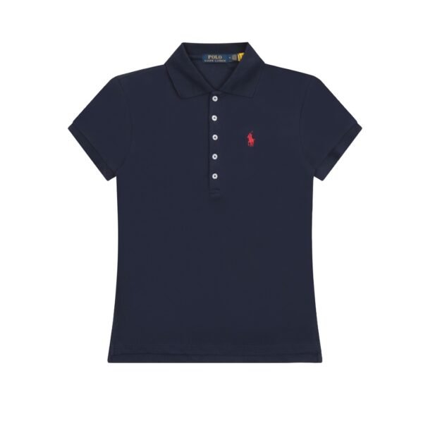Ralph Lauren classic pony embroidered lapel women's slim fit POLO short sleeve