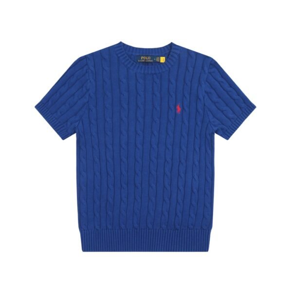 Ralph Lauren round neck solid color pony embroidered logo knitted short sleeves
