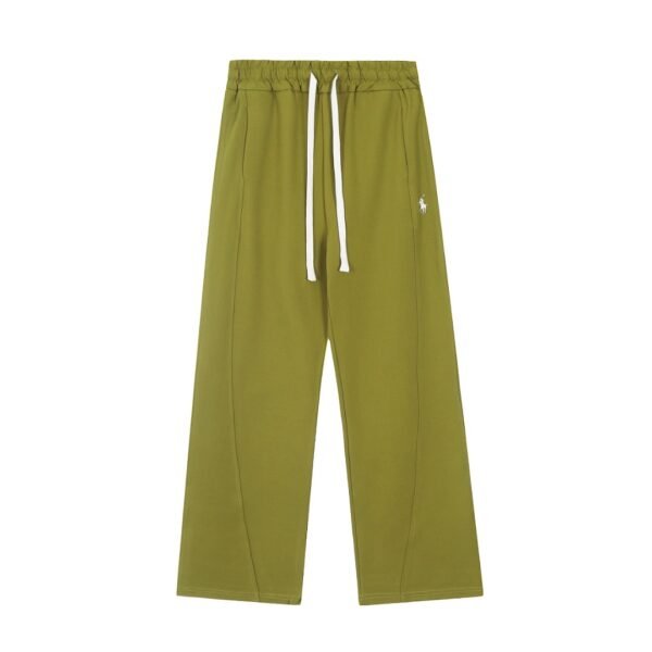 Ralph Lauren solid color pony embroidered logo simple casual wide-leg trousers