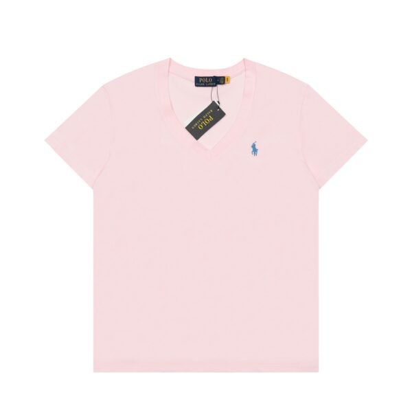 Ralph Lauren classic pony embroidery V-neck goddess style basic short sleeve