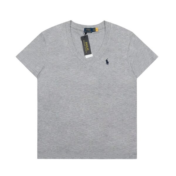 Ralph Lauren classic pony embroidery V-neck goddess style basic short sleeve