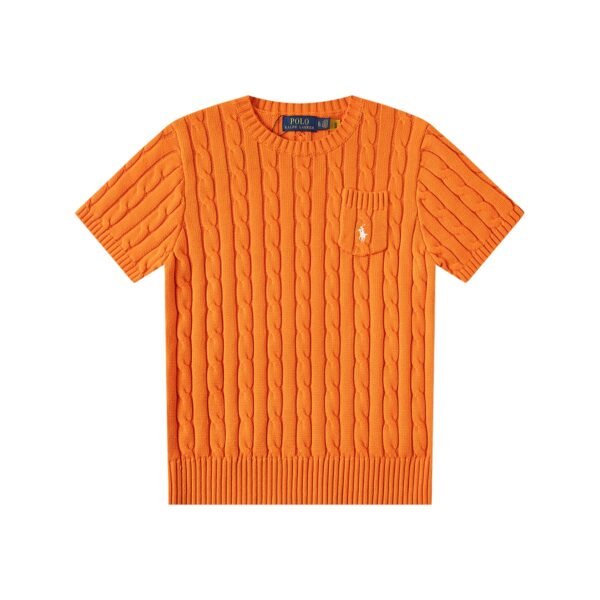 Ralph Lauren Ralph Lauren new 16-color embroidery round neck chest small pocket short-sleeved T-shirt base knitted sweater Ralph Lauren