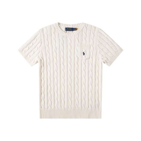 Ralph Lauren Ralph Lauren new 16-color embroidery round neck chest small pocket short-sleeved T-shirt base knitted sweater Ralph Lauren