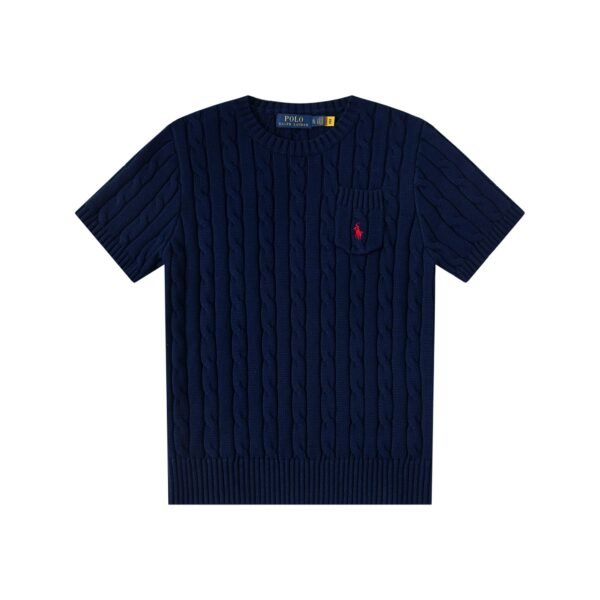 Ralph Lauren Ralph Lauren new 16-color embroidery round neck chest small pocket short-sleeved T-shirt base knitted sweater Ralph Lauren
